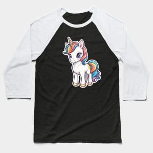 Unicorn Fantasy Illustration Baseball T-Shirt